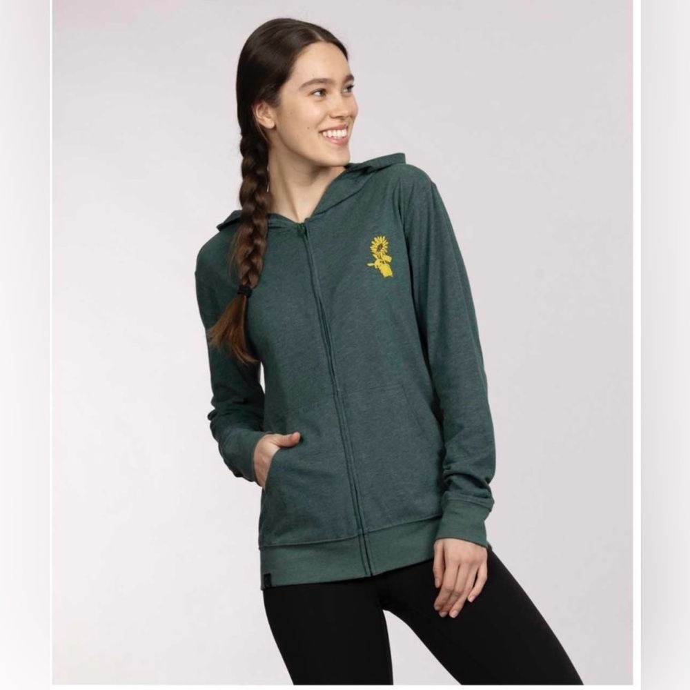 Pikachu & Sunflora Pokémon Unisex Green Hoodie Size Small - Picture 2 of 13